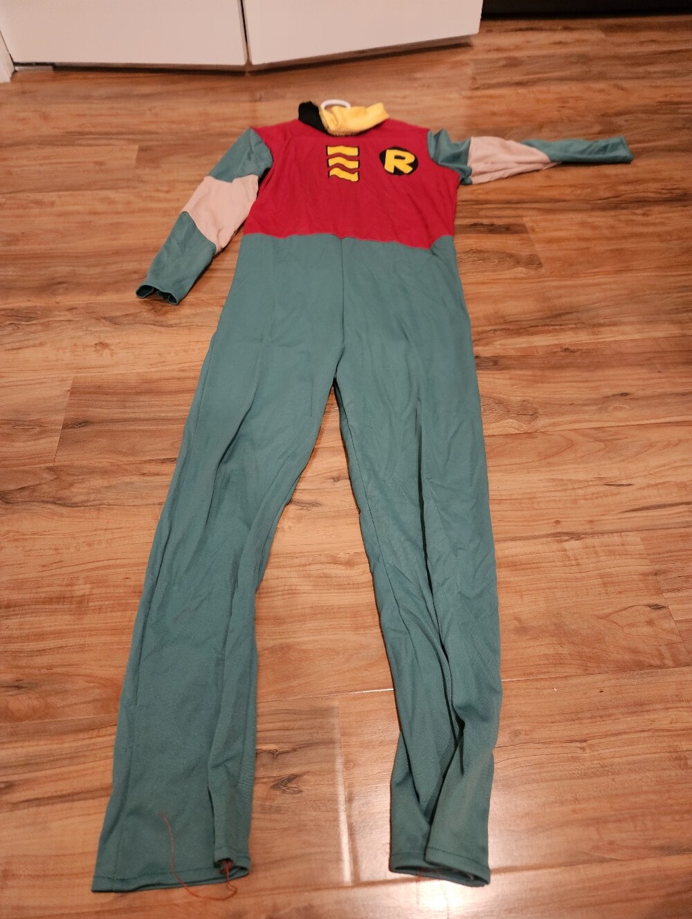 Robin Teen Titans Kids Costume Jumpsuit - Red and Green Size Medium